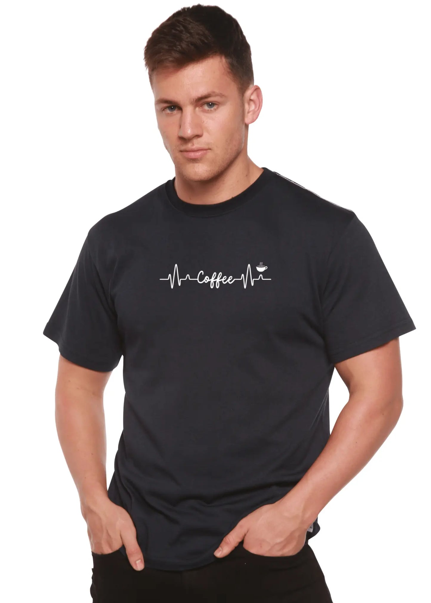 Heartbeat Coffee Unisex Bamboo/Cotton Graphic T-Shirt - Blade & Thread