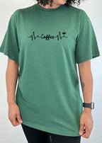 Heartbeat Coffee Unisex Bamboo/Cotton Graphic T-Shirt Spun Bamboo