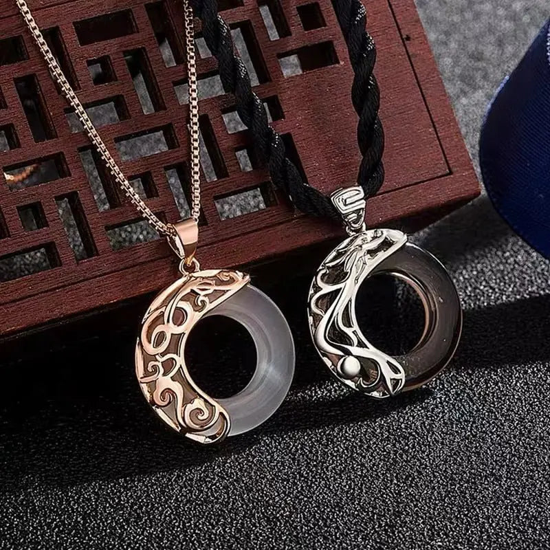 Heaven Officials Blessing Couple Necklaces Moonlight Pendant Necklace For Lovers Friendship Jewelry - Blade & Thread