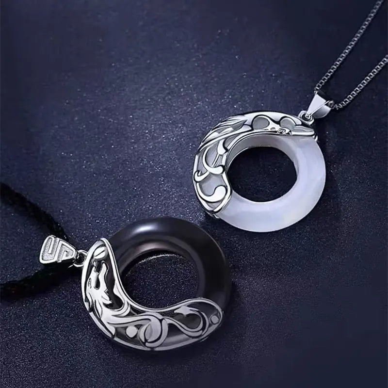 Heaven Officials Blessing Couple Necklaces Moonlight Pendant Necklace For Lovers Friendship Jewelry - Blade & Thread