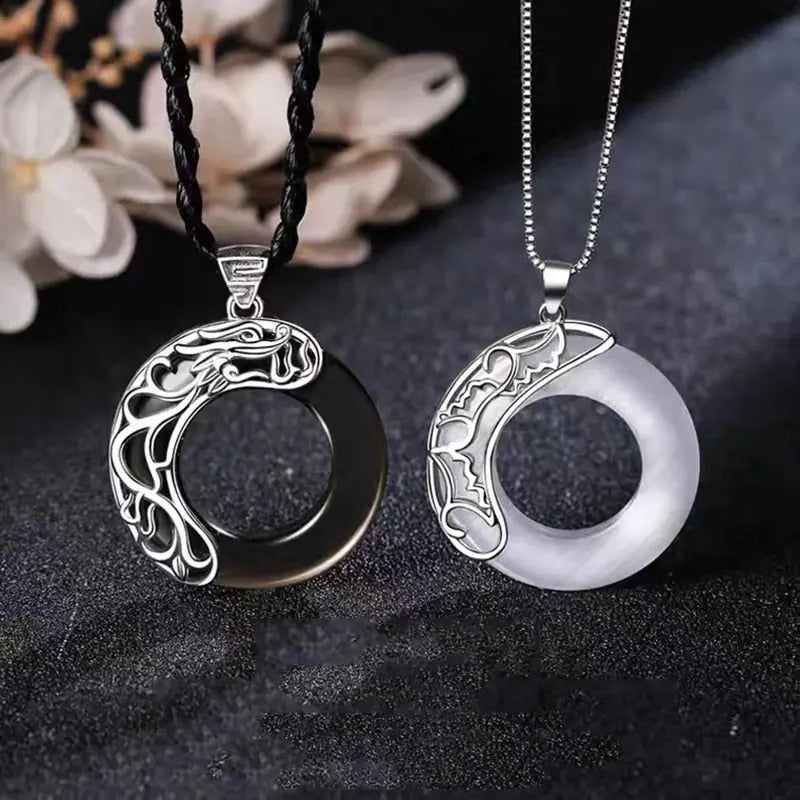 Heaven Officials Blessing Couple Necklaces Moonlight Pendant Necklace For Lovers Friendship Jewelry - Blade & Thread