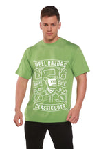 Hell Razors Men's Bamboo Viscose/Organic Cotton Short Sleeve Graphic T-Shirt Spun Bamboo