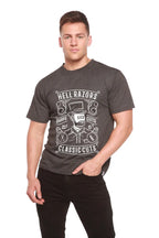 Hell Razors Men's Bamboo Viscose/Organic Cotton Short Sleeve Graphic T-Shirt Spun Bamboo