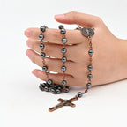 Hematite Cross Necklace nowadaysfashion