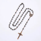 Hematite Cross Necklace nowadaysfashion