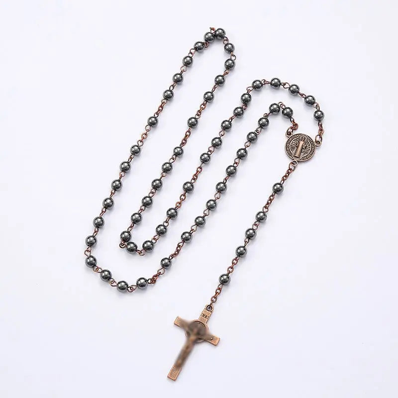 Hematite Cross Necklace nowadaysfashion