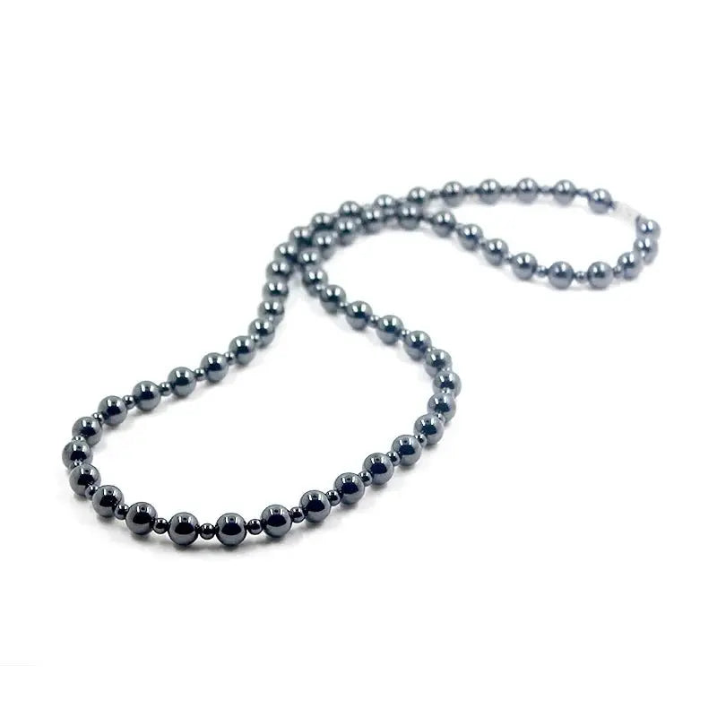 hematite necklace Round Beads Beaded Necklace - Blade & Thread
