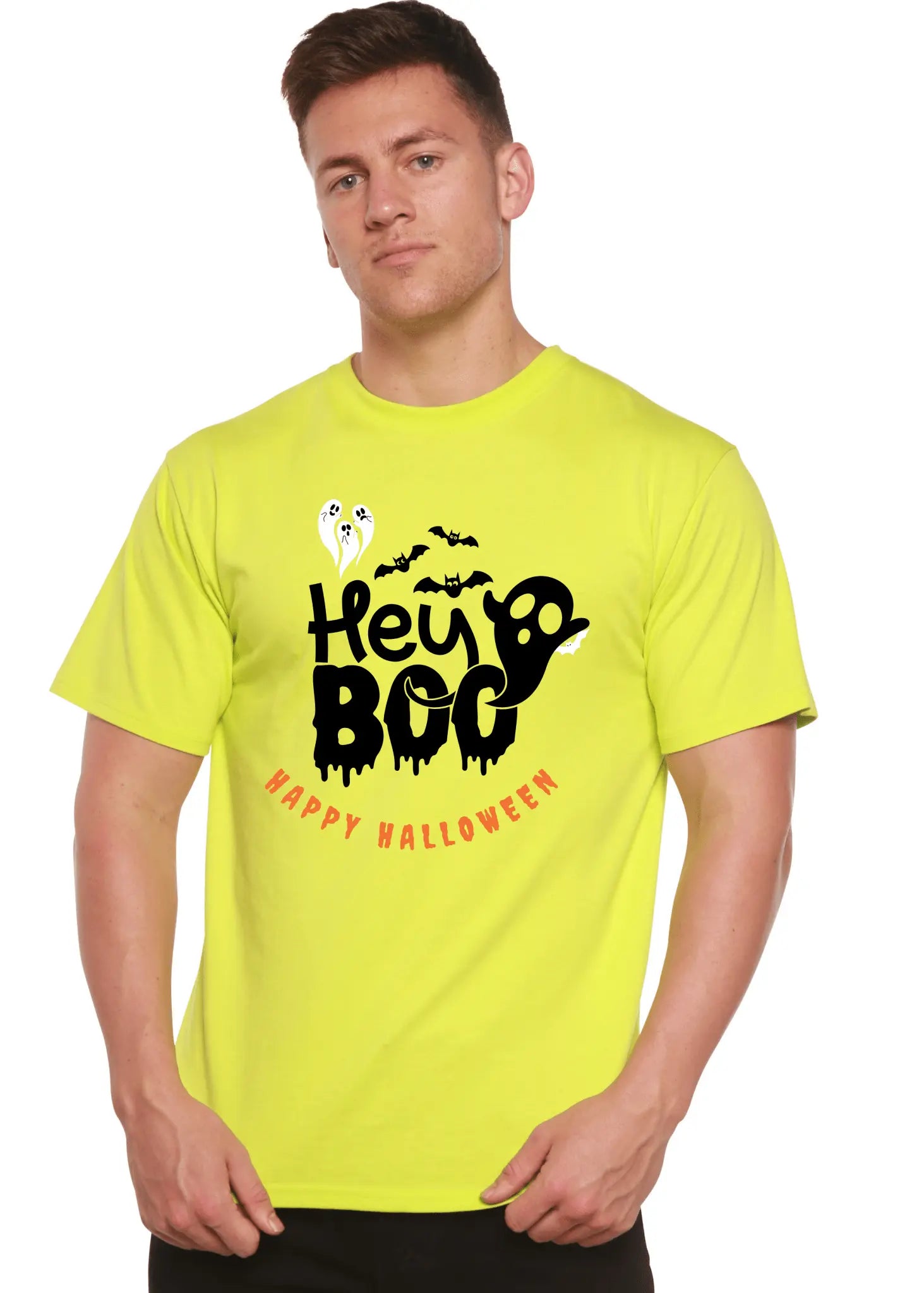 Hey Boo Men's Bamboo Viscose/Organic Cotton Short Sleeve Graphic T-Shirt - Blade & Thread
