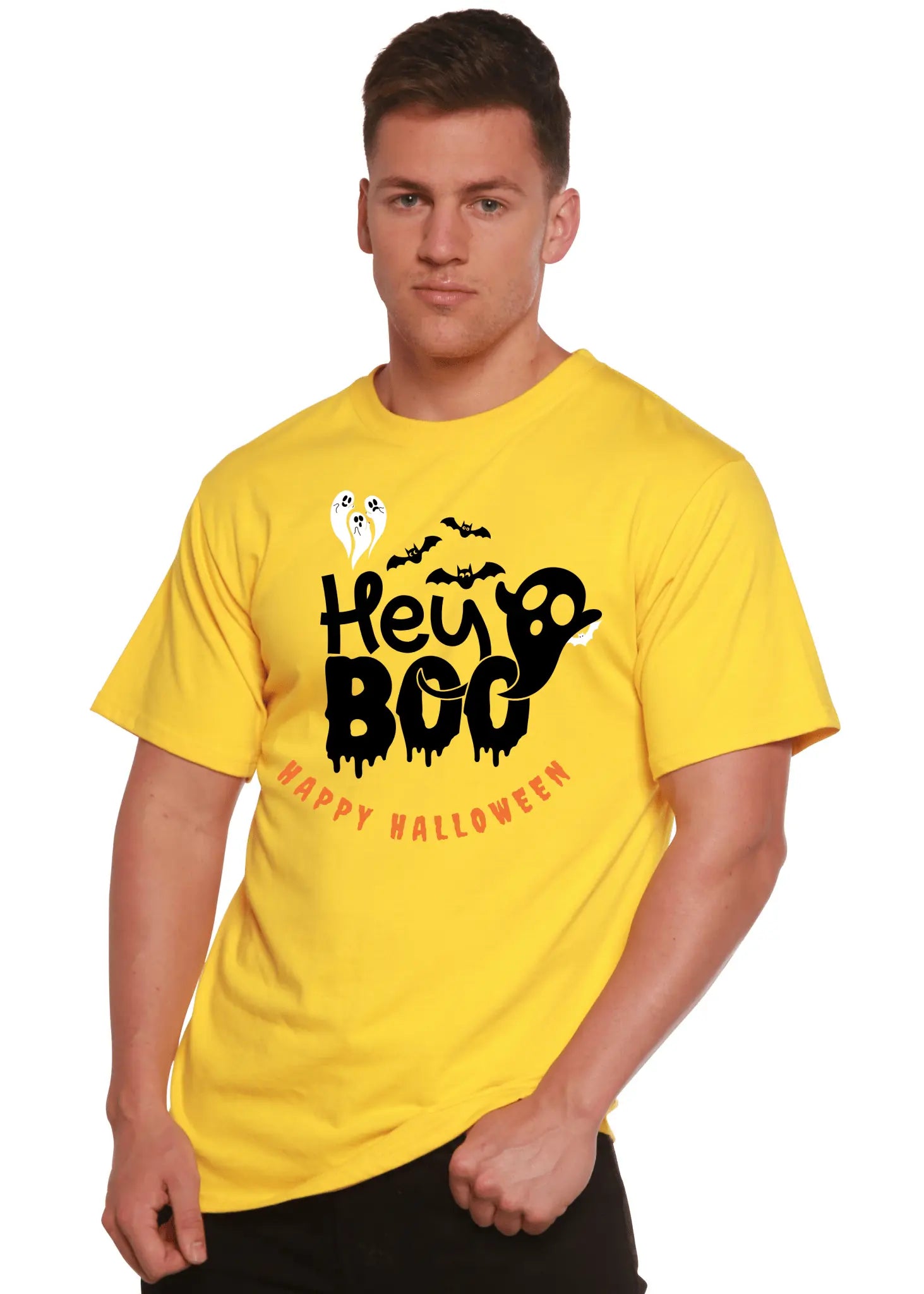 Hey Boo Men's Bamboo Viscose/Organic Cotton Short Sleeve Graphic T-Shirt - Blade & Thread