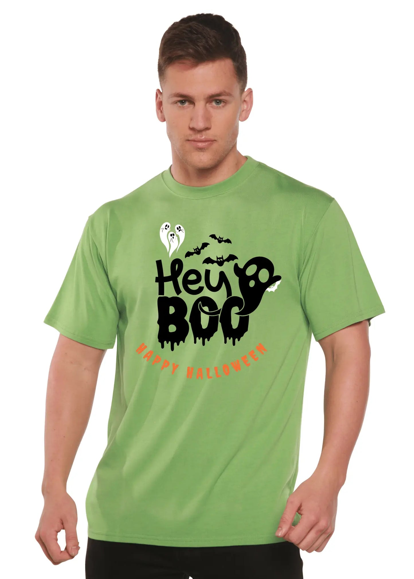 Hey Boo Men's Bamboo Viscose/Organic Cotton Short Sleeve Graphic T-Shirt - Blade & Thread
