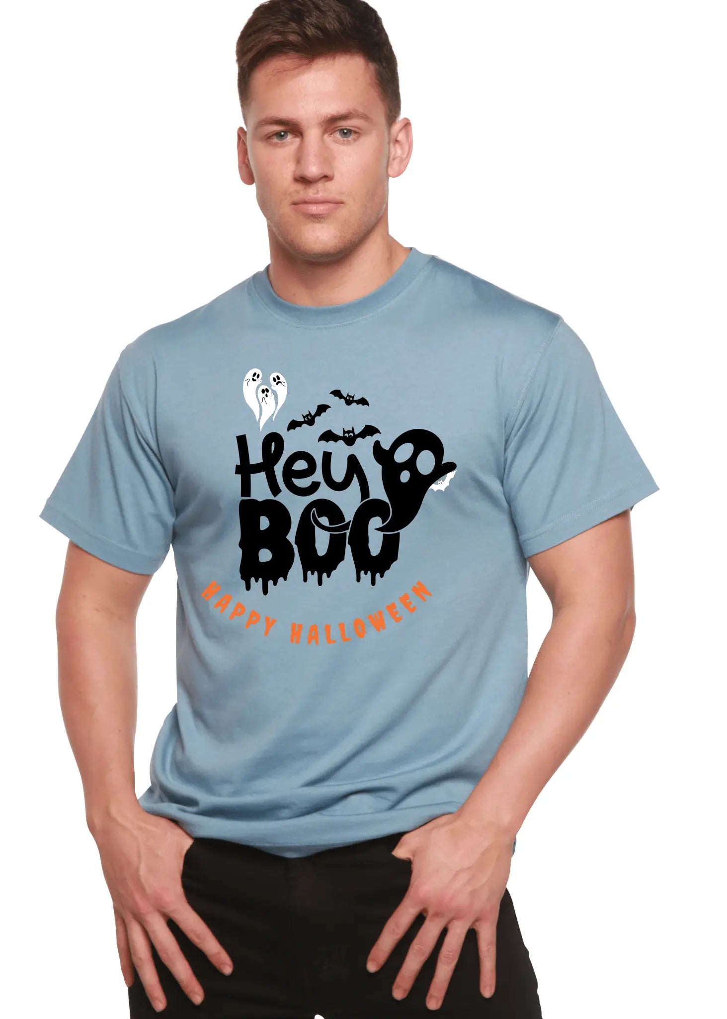Hey Boo Men's Bamboo Viscose/Organic Cotton Short Sleeve Graphic T-Shirt - Blade & Thread