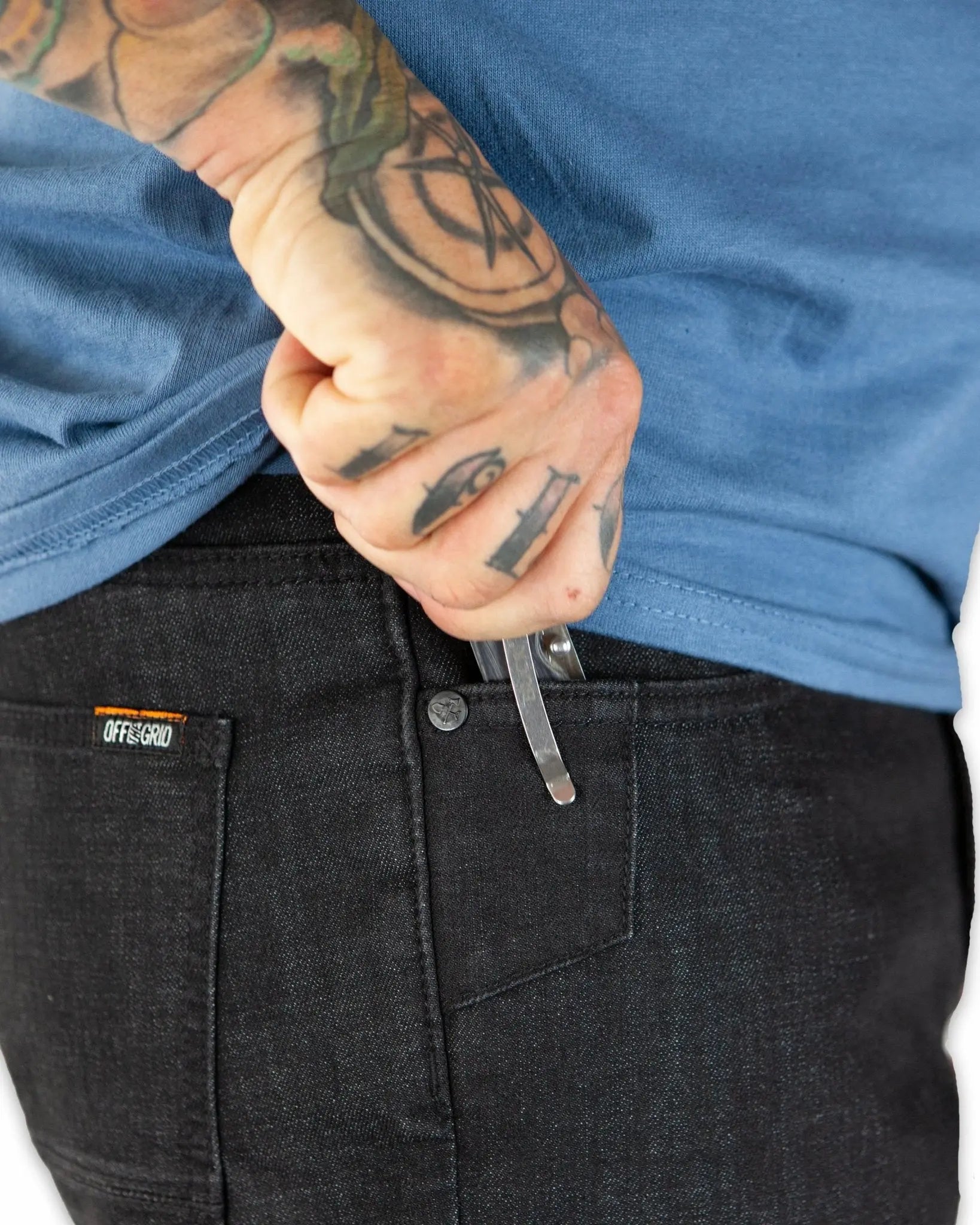Hideout Denim Taper Fit Pants - Black Off The Grid Surplus
