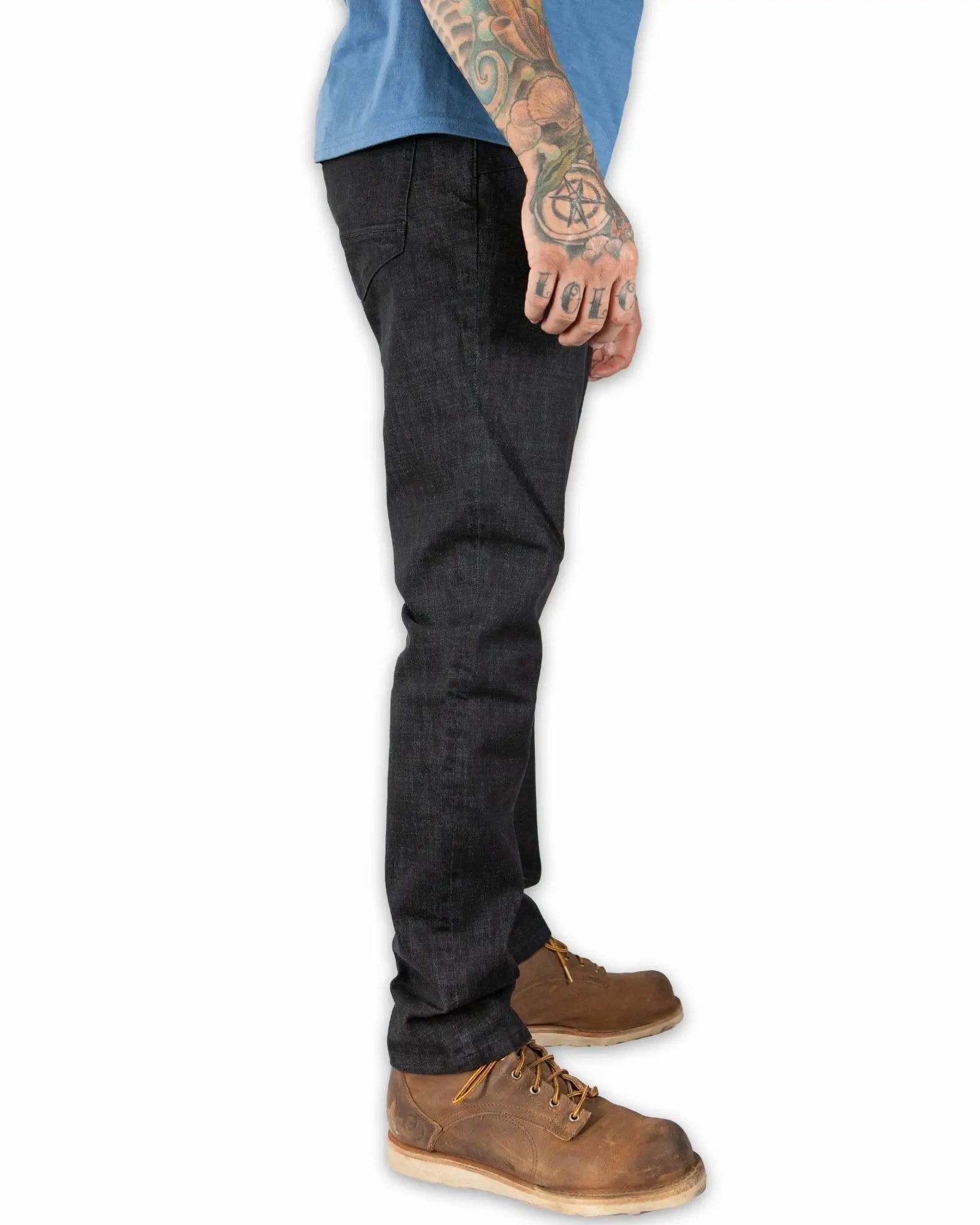 Hideout Denim Taper Fit Pants - Black Off The Grid Surplus