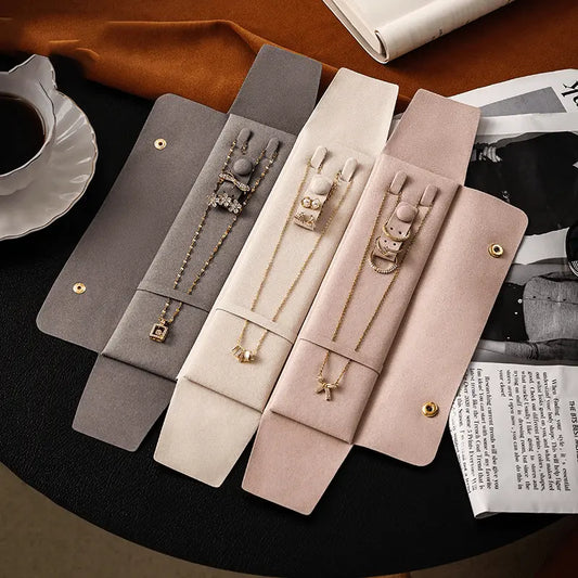 High-end microfiber leather necklace clutch bag - Blade & Thread
