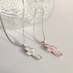 High-grade blade chain double cross pendant necklace nowadaysfashion