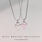 High-grade blade chain double cross pendant necklace nowadaysfashion