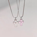 High-grade blade chain double cross pendant necklace nowadaysfashion