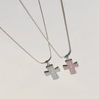 High-grade blade chain double cross pendant necklace nowadaysfashion