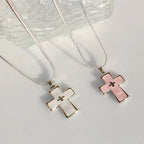 High-grade blade chain double cross pendant necklace nowadaysfashion