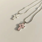 High-grade blade chain double cross pendant necklace nowadaysfashion