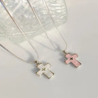 High-grade blade chain double cross pendant necklace nowadaysfashion