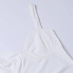 High Split Ankle-length Party Dresses Women Solid White Spaghetti Strap Dress Y2K nowadaysfashion