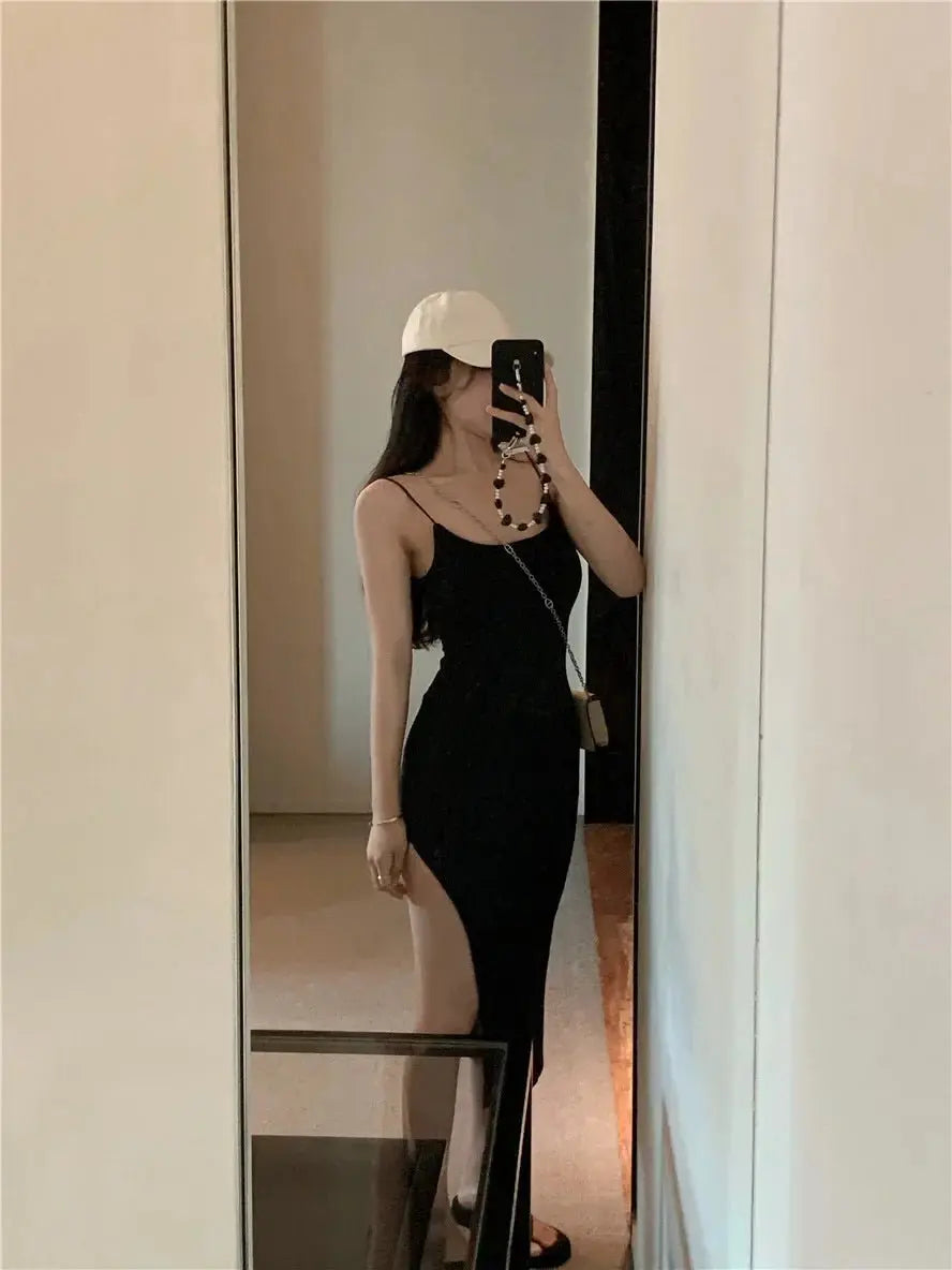 High Split Senior Medium Long Package Hip Slim Skirt nowadaysfashion