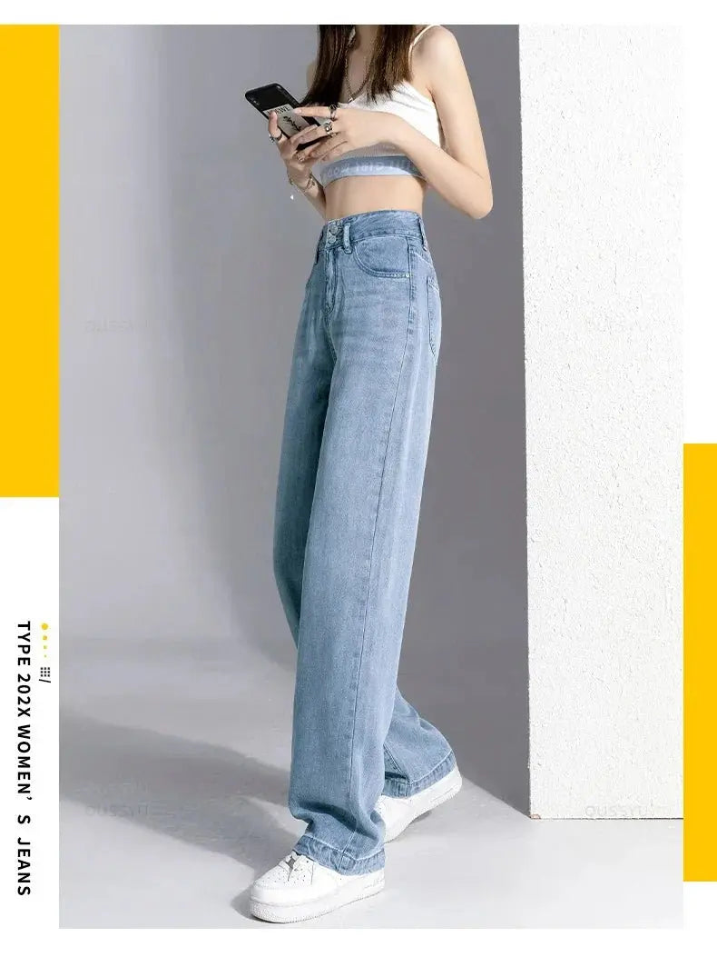 High Street Mopping Trousers Loose Straight Pants nowadaysfashion