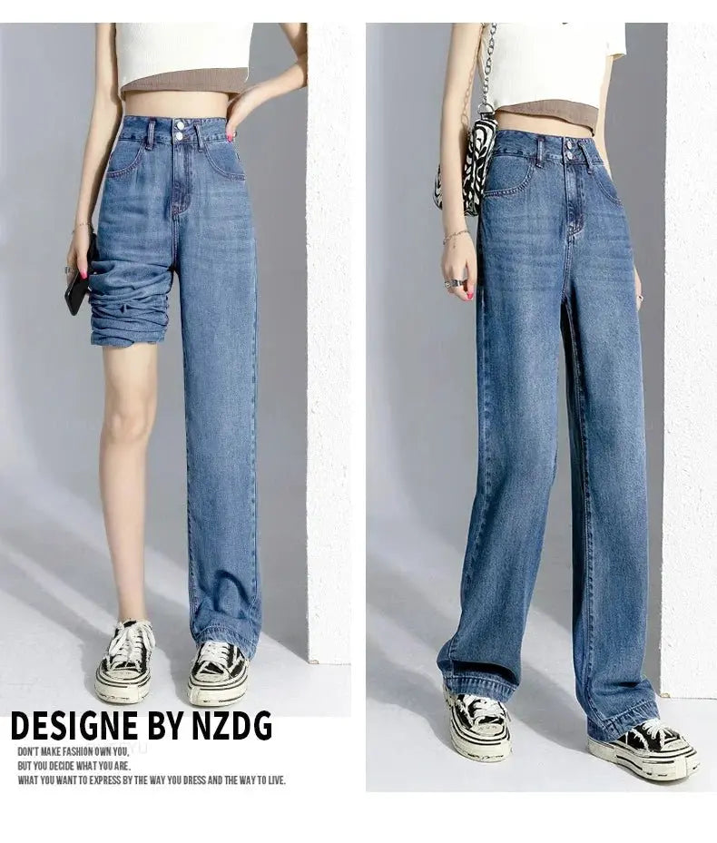 High Street Mopping Trousers Loose Straight Pants nowadaysfashion