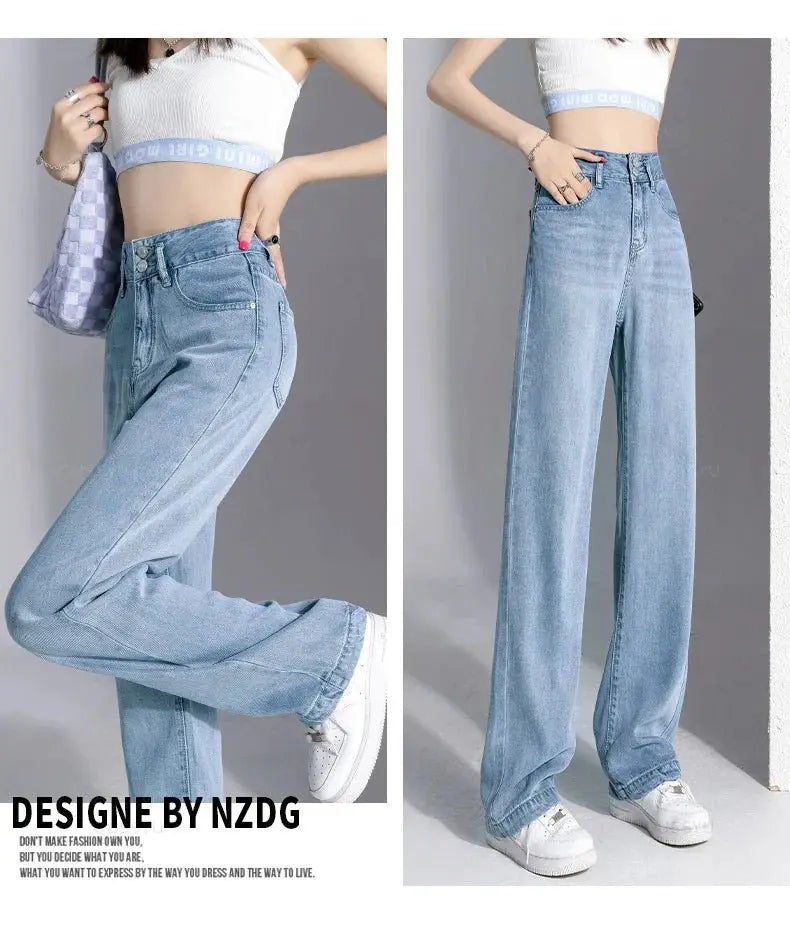High Street Mopping Trousers Loose Straight Pants nowadaysfashion