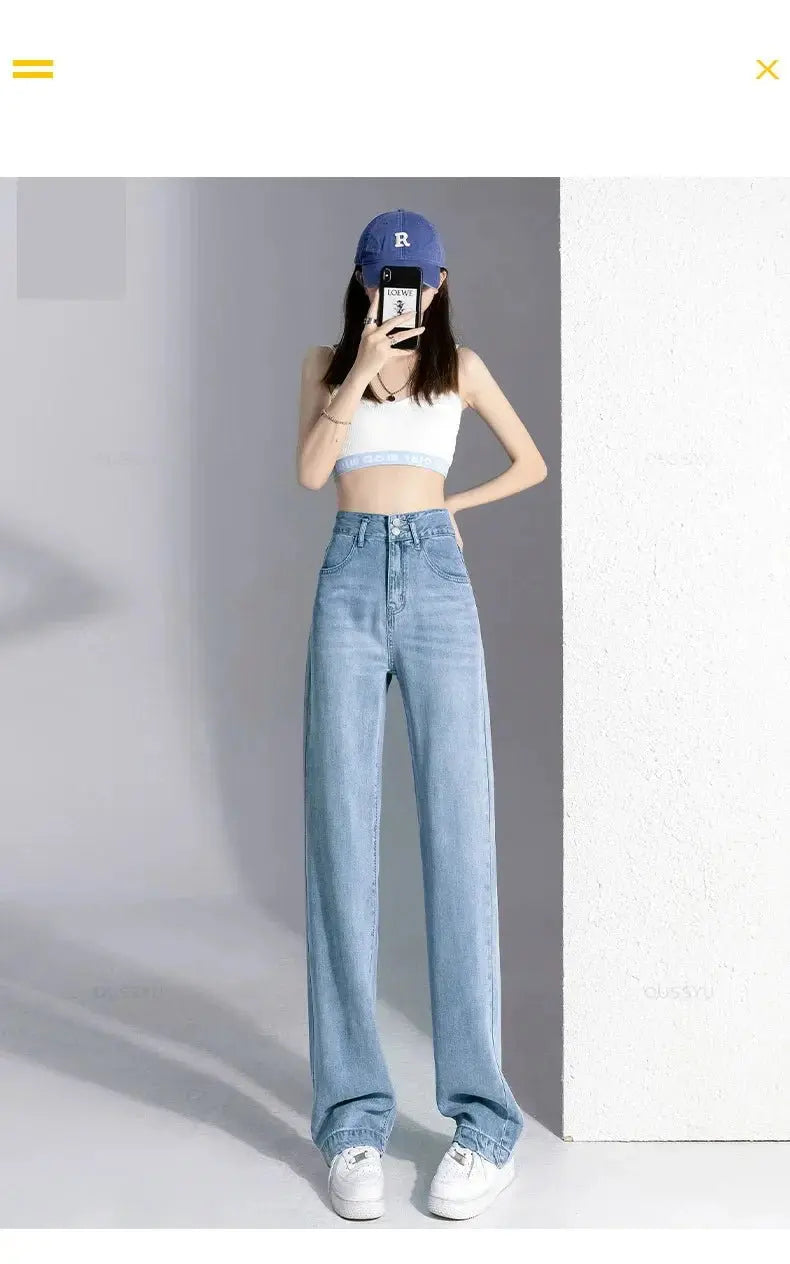 High Street Mopping Trousers Loose Straight Pants nowadaysfashion