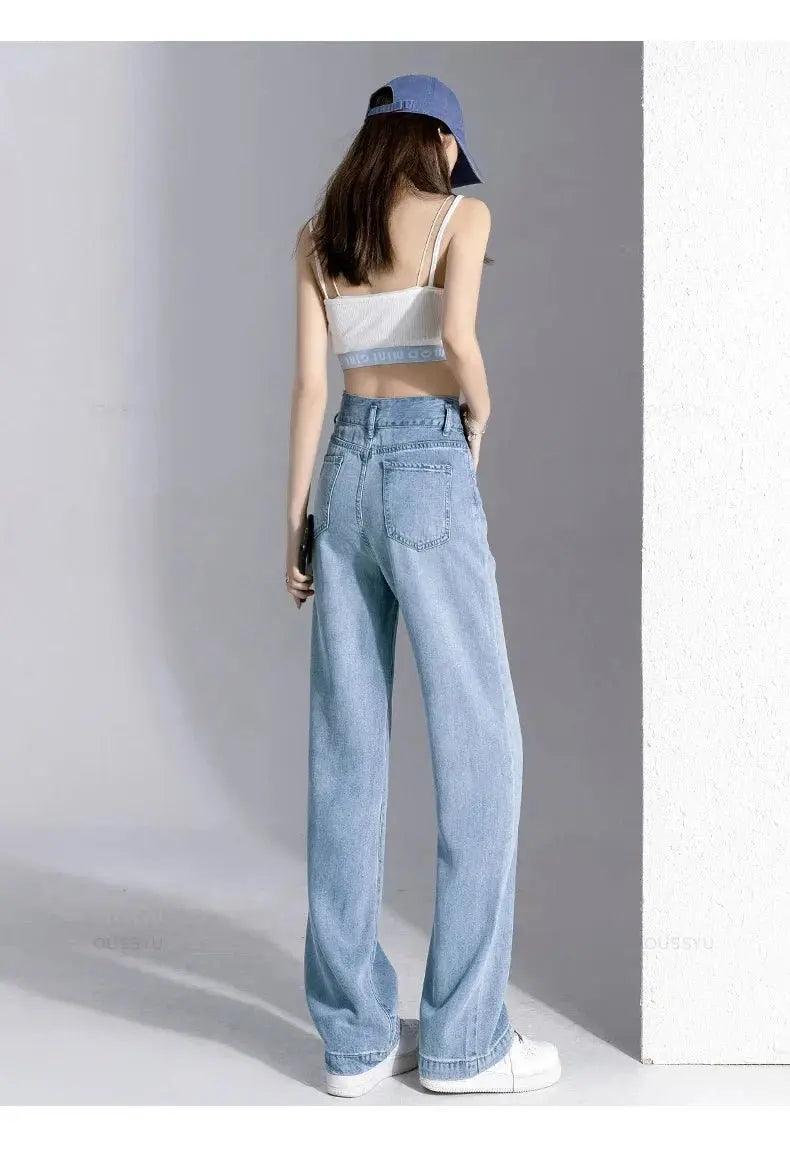 High Street Mopping Trousers Loose Straight Pants nowadaysfashion