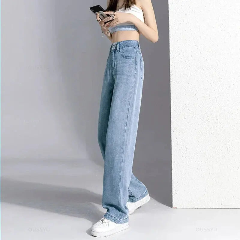 High Street Mopping Trousers Loose Straight Pants nowadaysfashion