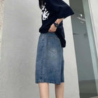 High Street Retro Blue Jeans Shorts Women Y2k Clothing Oversize nowadaysfashion