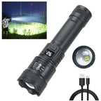 High Strong Power Led Flashlights 2000LM Tactical Torch with Display Light USB Charging Camping Fishing Emergency Zoom Lantern ZHIYU-Preferred Store