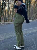 High Waist Cargo Pants Stylish - Blade & Thread