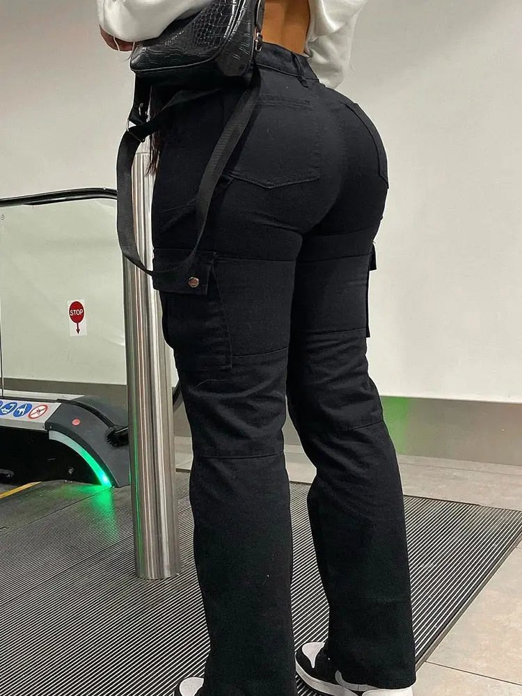 High Waist Cargo Pants Stylish - Blade & Thread