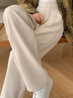 High Waist Loose Female Wide Leg Pants Spring Summer Solid Straight Trousers nowadaysfashion