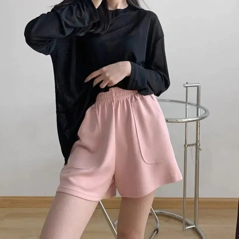High Waist Pants With Pocket Yoga Shorts Women Sports Short Bottoms - Blade & Thread