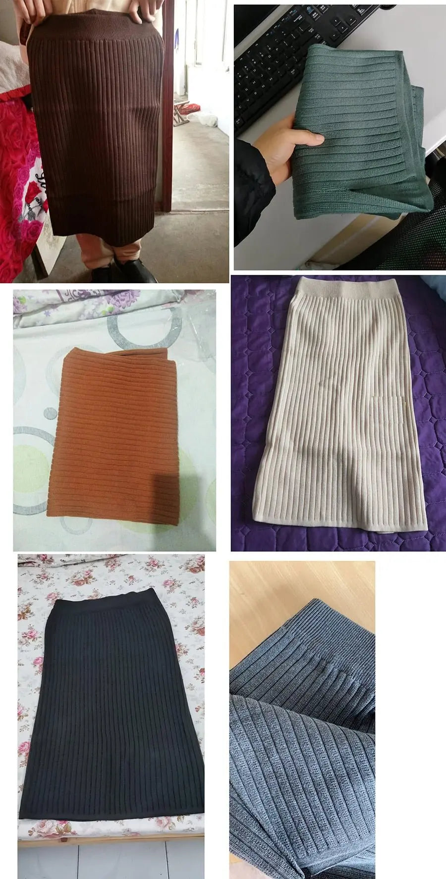 High Waist Women Knitted Skirt Spring Autumn Fashion Rib Skirt Elegant Midi Skirt - Blade & Thread