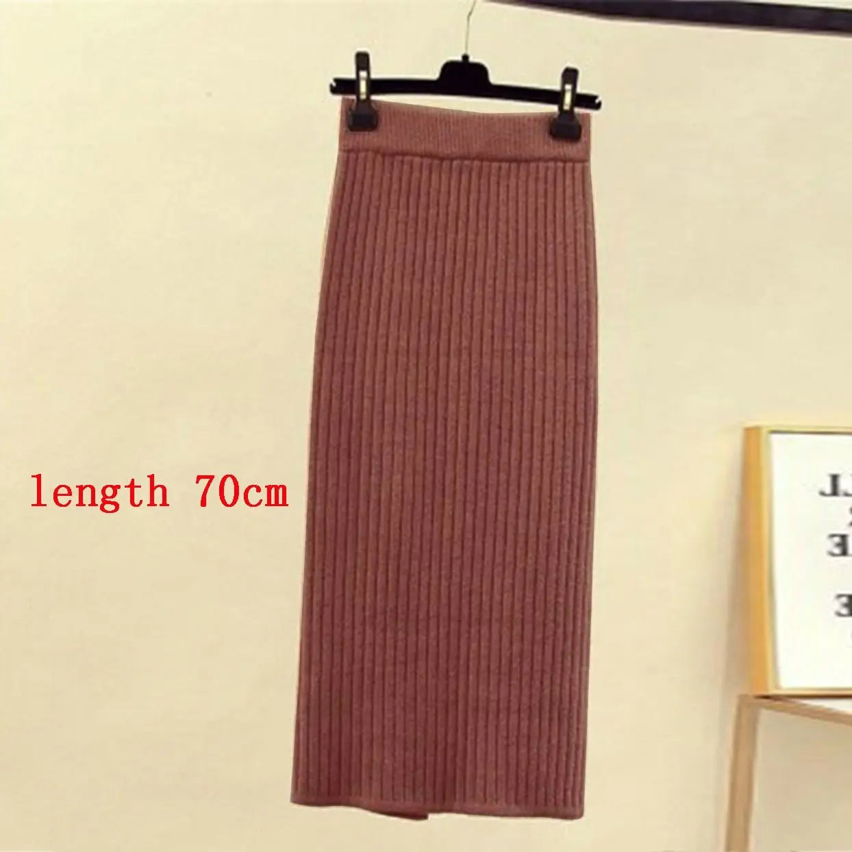 High Waist Women Knitted Skirt Spring Autumn Fashion Rib Skirt Elegant Midi Skirt - Blade & Thread