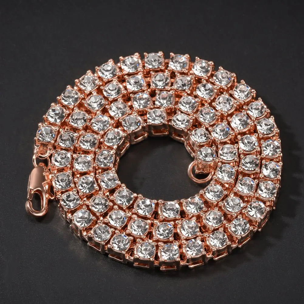 Hip Hop 1 Row Alloy Tennis Chain Necklace nowadaysfashion