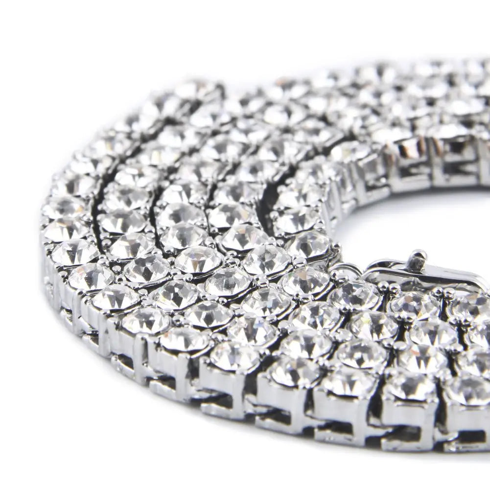 Hip Hop 1 Row Alloy Tennis Chain Necklace nowadaysfashion