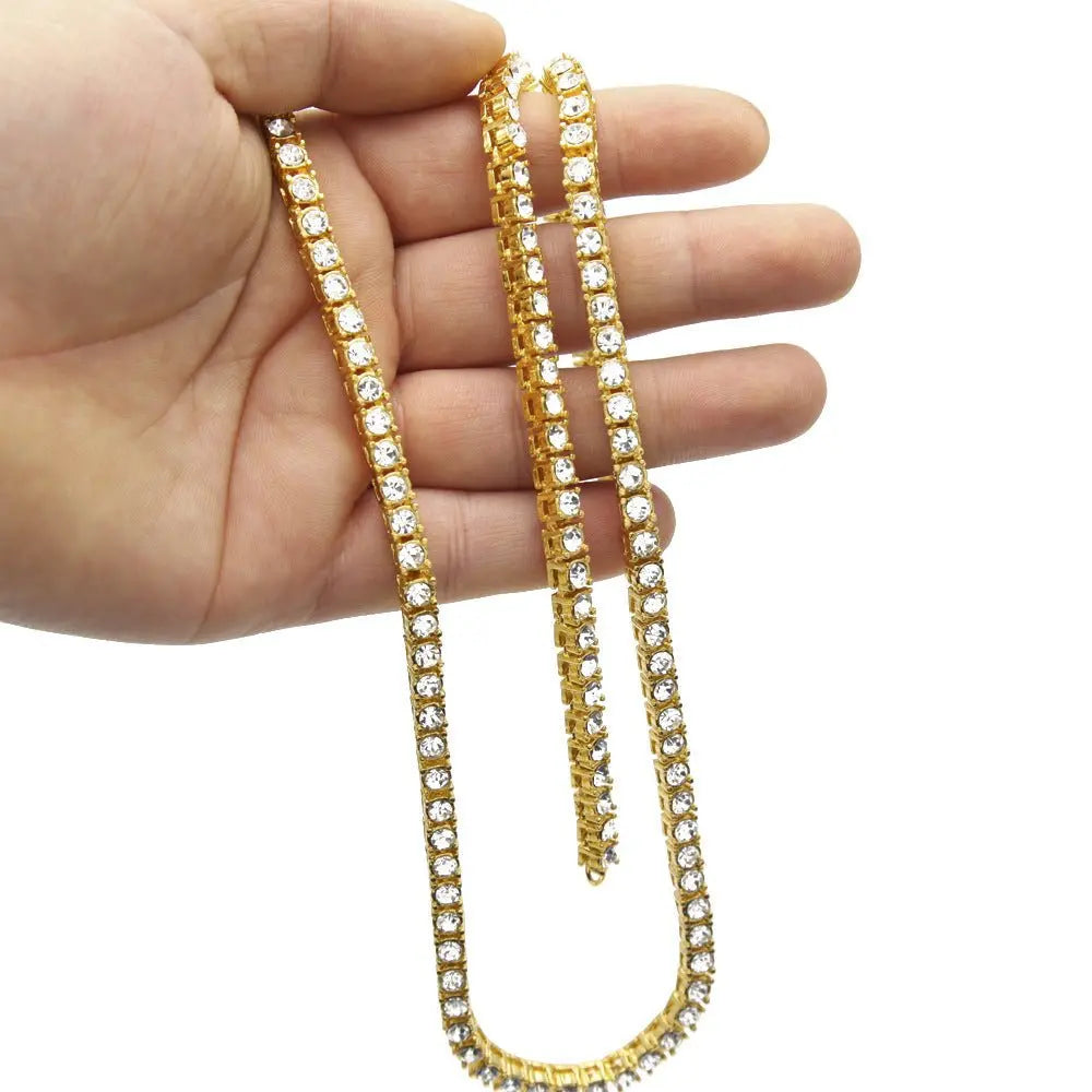 Hip Hop 1 Row Alloy Tennis Chain Necklace nowadaysfashion