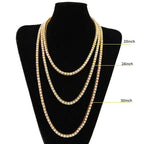 Hip Hop 1 Row Alloy Tennis Chain Necklace nowadaysfashion
