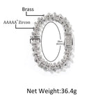 Hip-hop 11.5MM zircon-encrusted cross bracelet nowadaysfashion