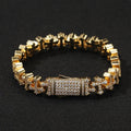 Hip-hop 11.5MM zircon-encrusted cross bracelet nowadaysfashion