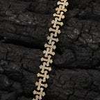 Hip-hop 11.5MM zircon-encrusted cross bracelet nowadaysfashion