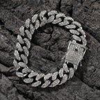 Hip-Hop 12mm Diamond-Encrusted Cuban Chain Bracelet nowadaysfashion