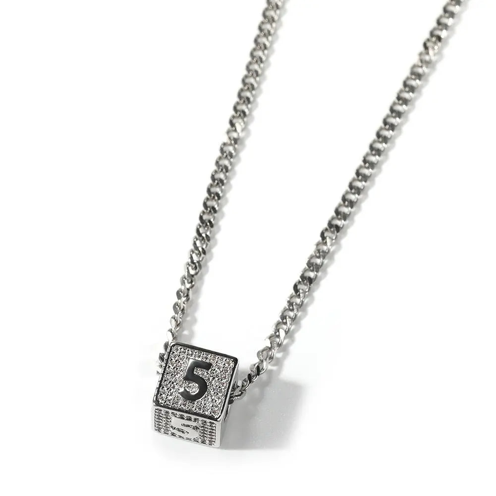 Hip Hop 26 Letter Square Pendant Passepartout Letter Necklace nowadaysfashion